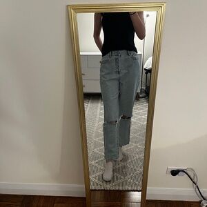 Light Wash PacSun High Rise Straight Jeans
